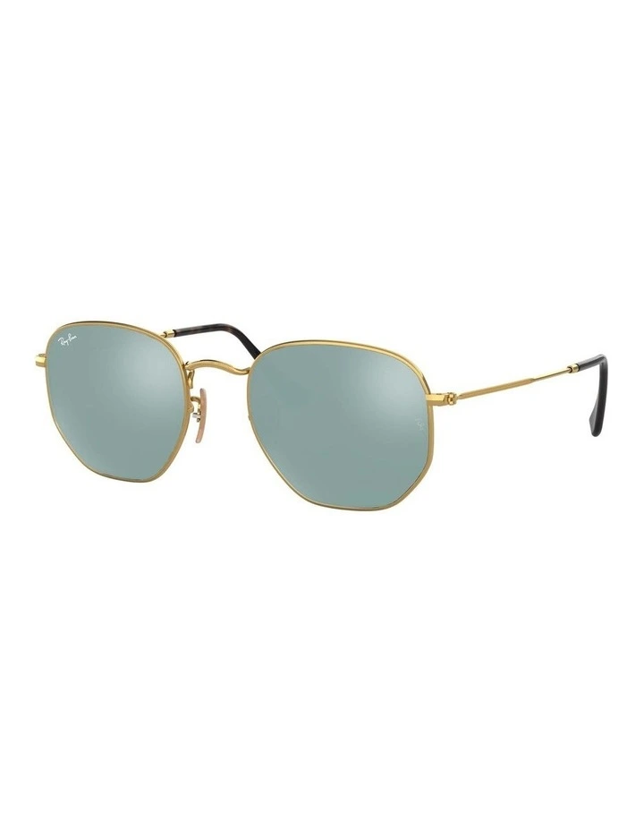 Hexagonal Flat Lenses Gold RB3548N Sunglasses