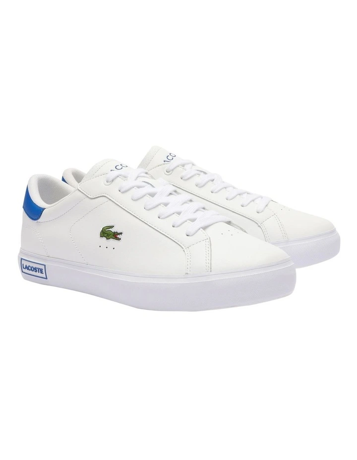 Powercourt Leather Sneakers in Wht/Blue