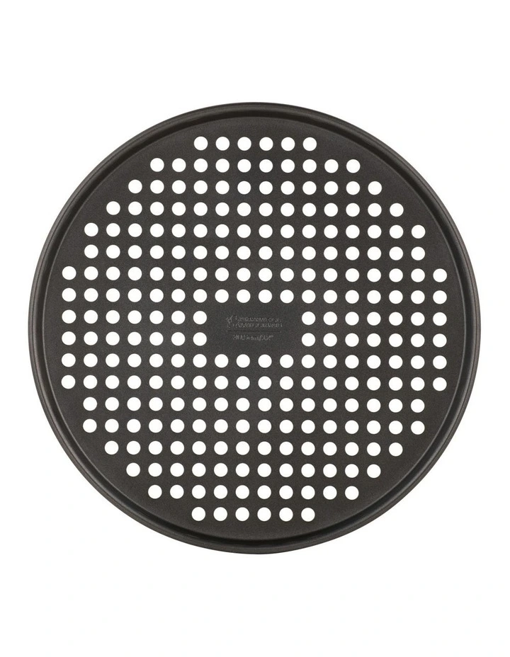 Baker Maker Non-Stick Round Pizza Crisper 30.5cm in Black