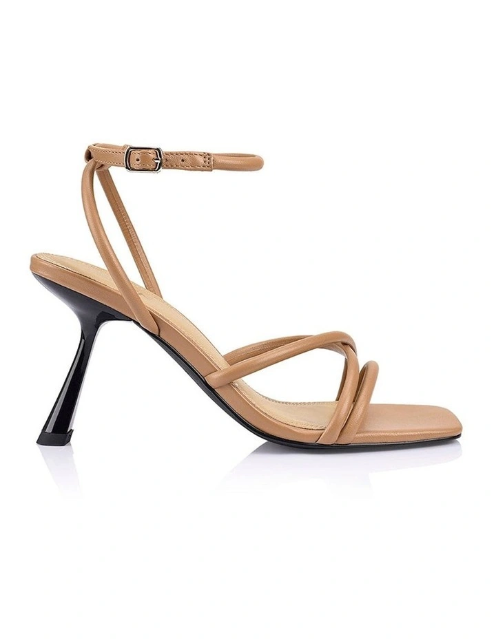 Spruce Heeled Sandals in Soft Tan