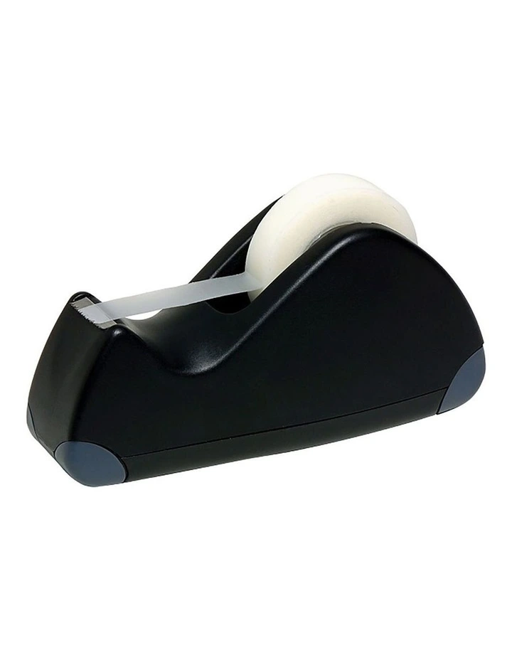 66m Rolls Tape Office/School Dispenser/Holder w/ Rubberised Feet Black