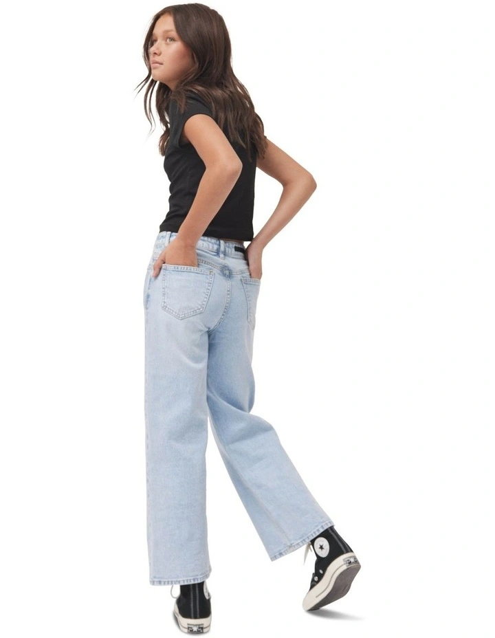 Hailey Wide Leg Jean in Byron Blue