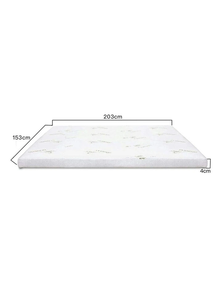 4cm Memory Foam Mattress Topper with Bamboo Cover - Queen