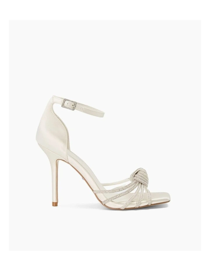 Morella Heeled Sandal in Silver