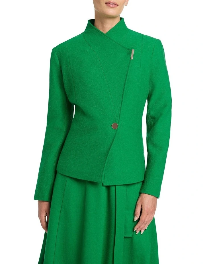 Kaitlyn Felted Wool Jacket in Green