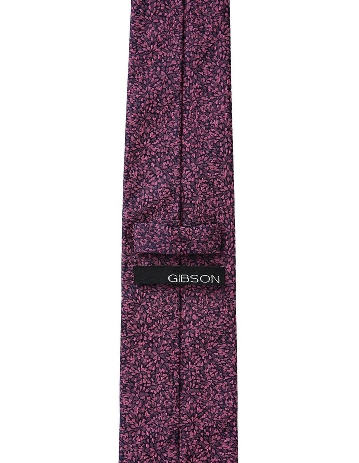Ice Crystals Silk Tie in Plum
