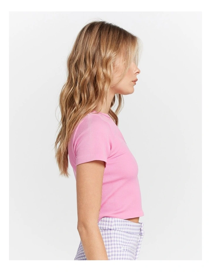 Gwen Key-Hole Top in Pink