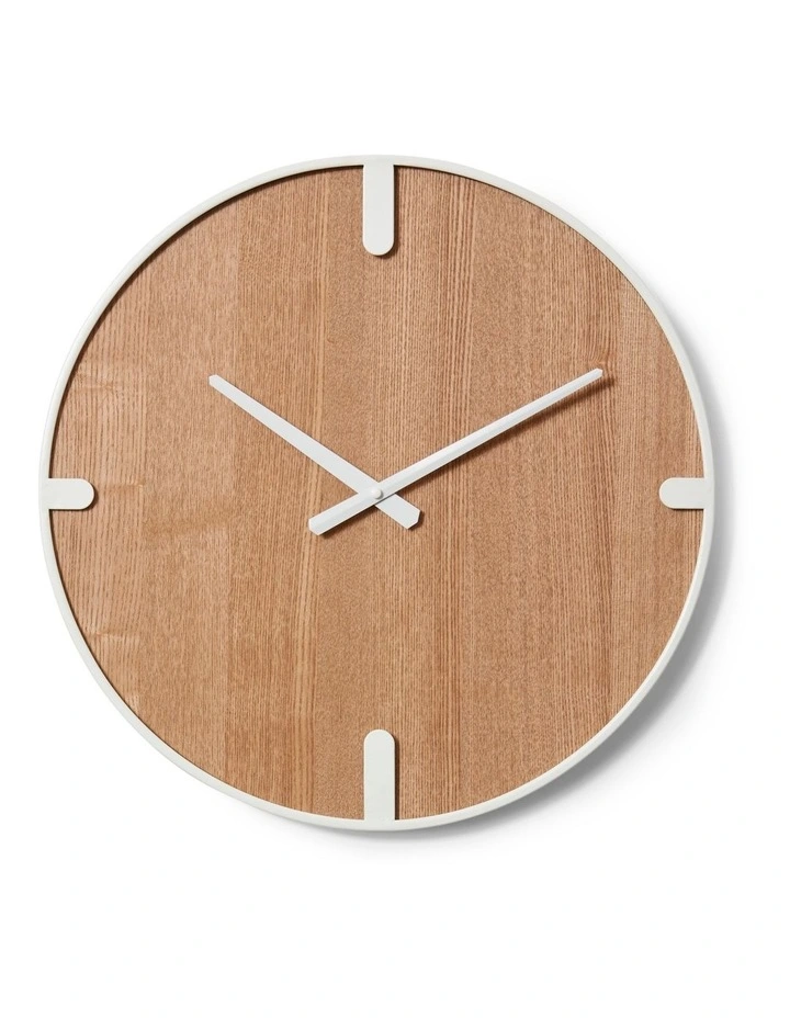 Edison Wall Clock in White