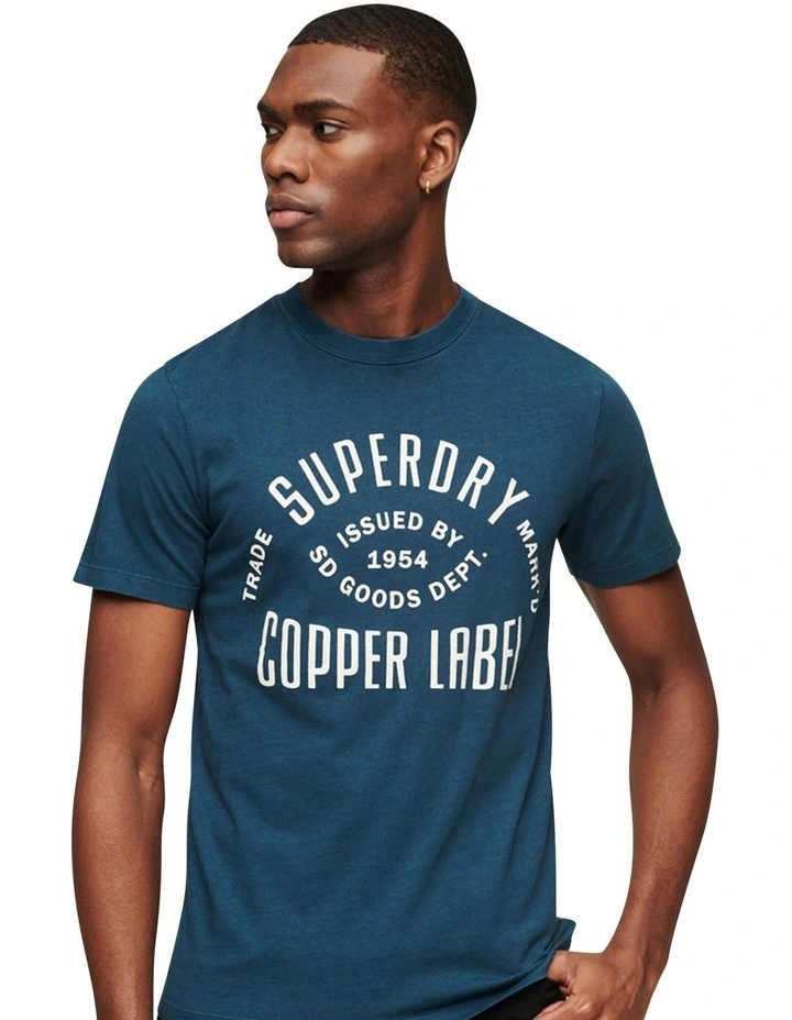 Copper Label T-shirt in Blue Bottle