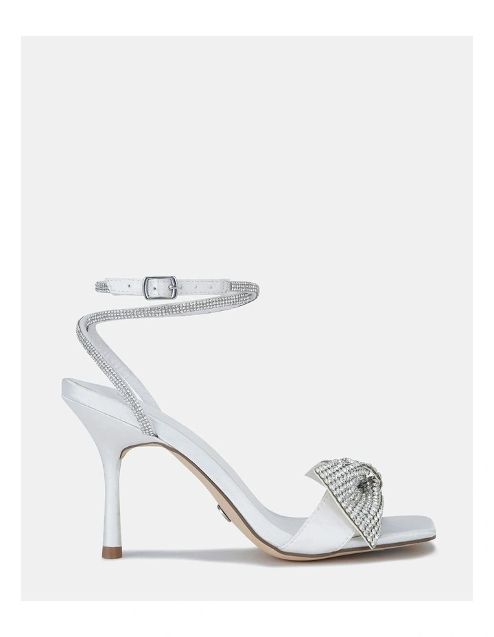 Yass Stilettos Sandal in White Satin