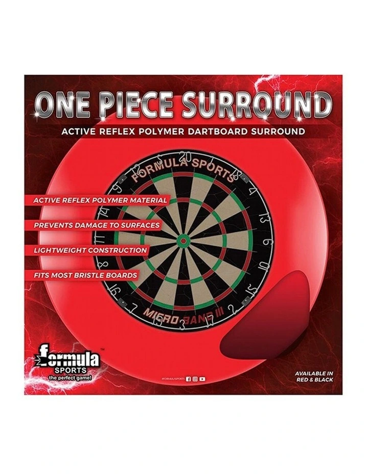Polymer Surround Wall Protectant For Dartboards One Piece in Red