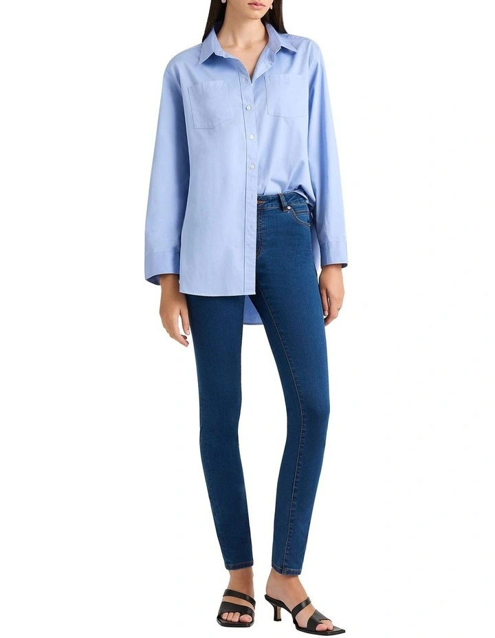 Jackie Skinny Leg Jean in Flat Blue