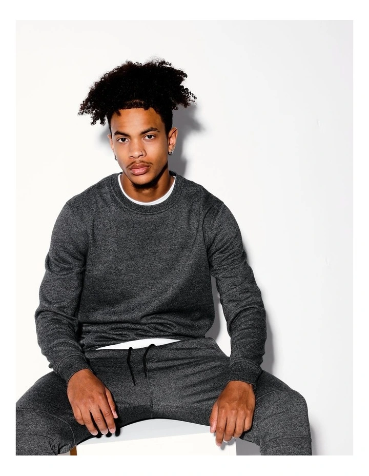 Ryder Crew Sweat in Charcoal