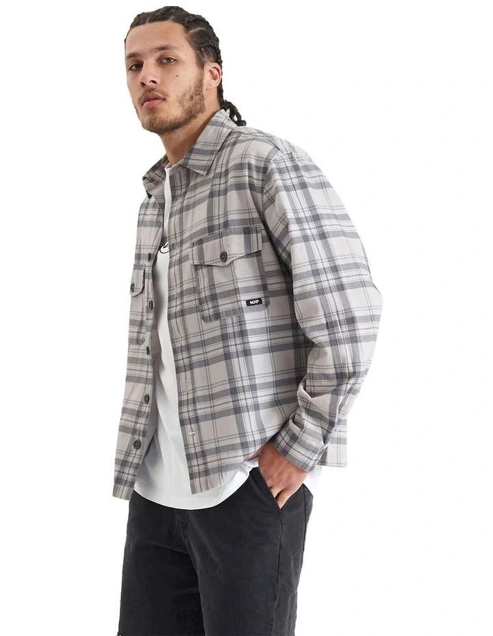 Solid Relaxed Overshirt in Multi
