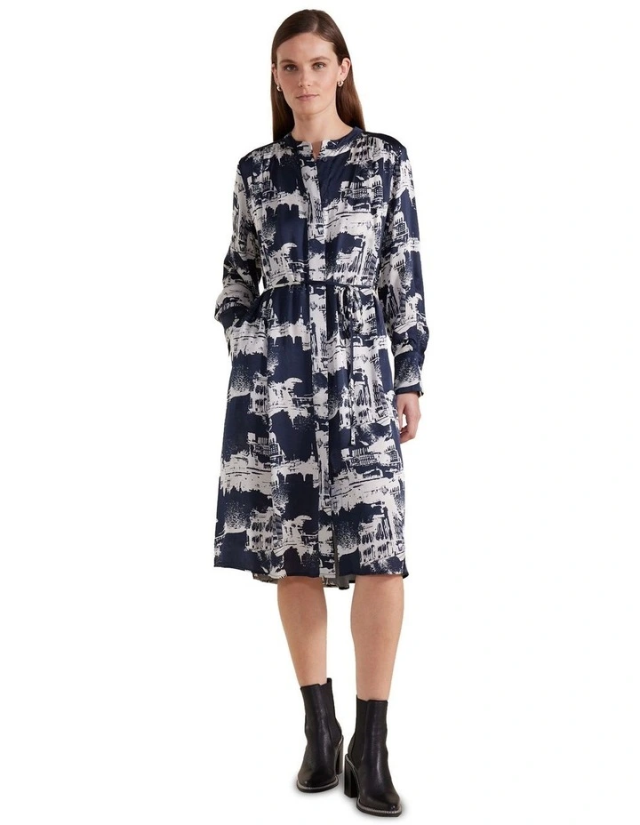Cityscape Shirt Dress in Cityscape