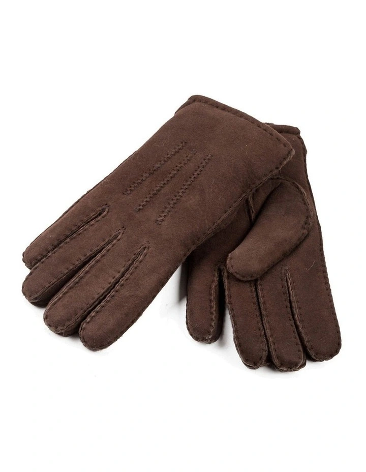 Sheepskin Glove in Chocolate
