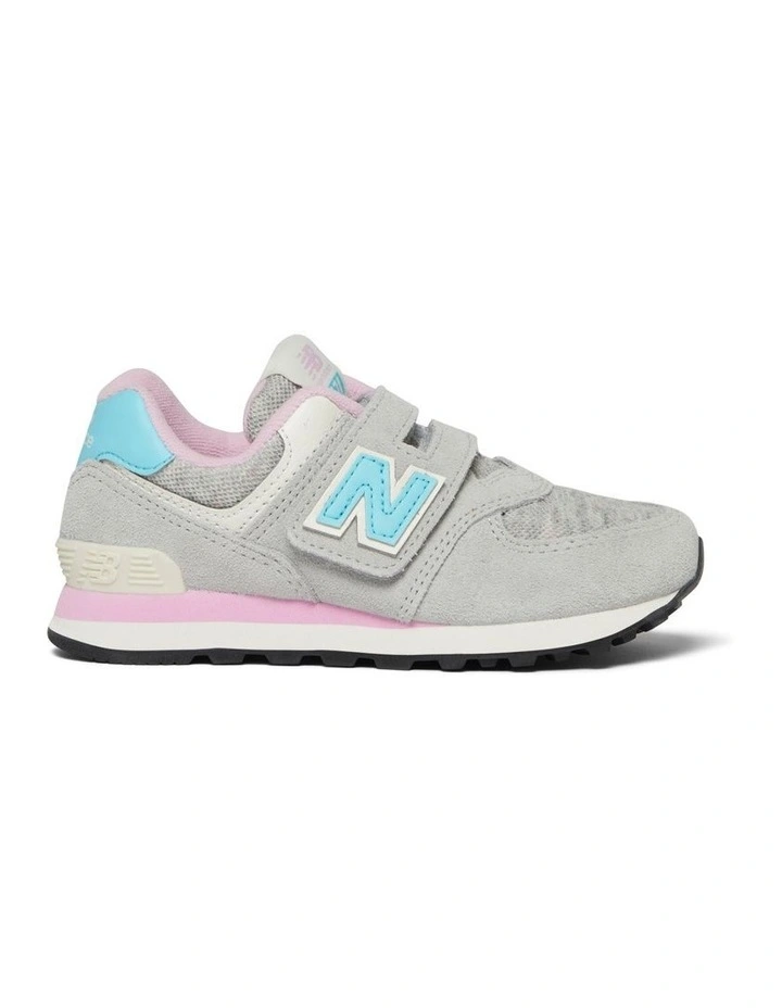 574 V1 Self-Fastening Strap Pre-School Sneakers in Grey