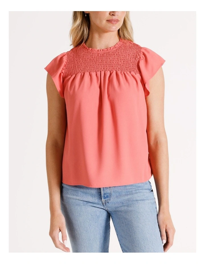 Nelly Smock Top in Pink