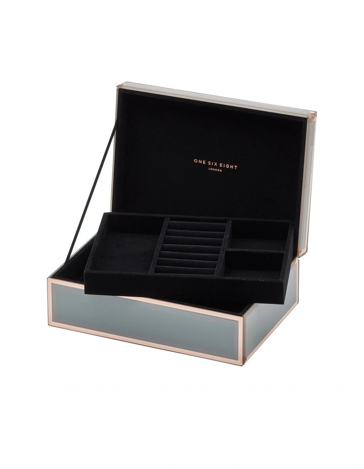 Florence Grey / Rose Gold Large Jewellery Box