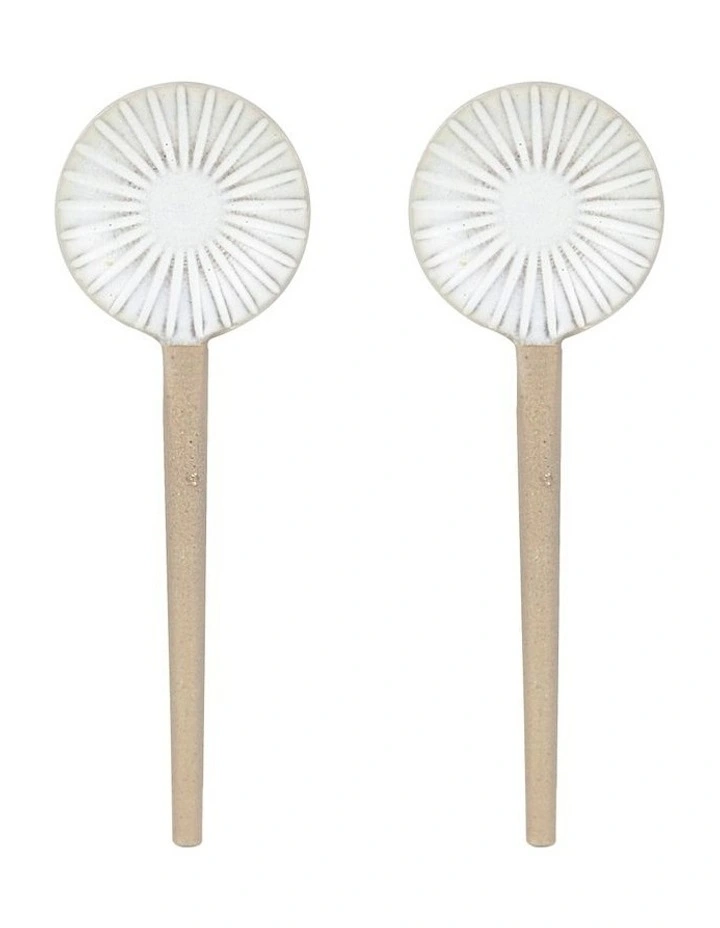 Robert Gordon Dessert Story Spoon Set 2 Pack in White Opaque
