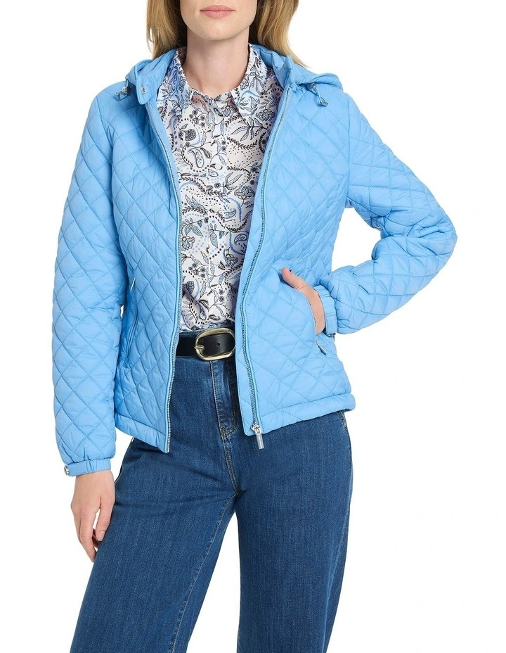 Victoria Quilted Jacket in Blue