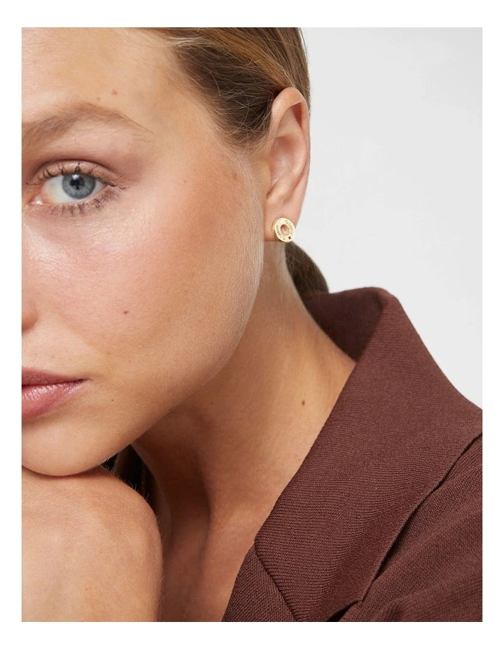 Buoy Stud Earrings in Gold