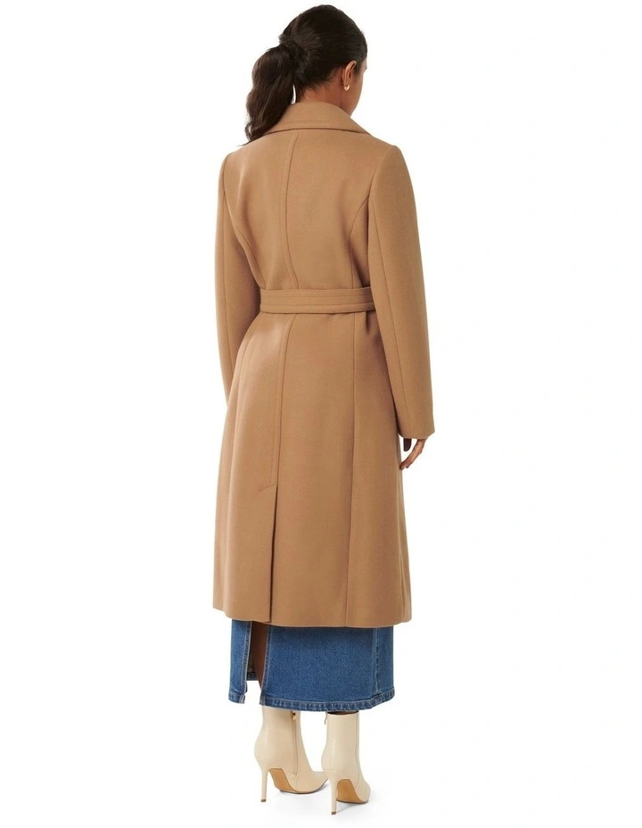 Polly Wrap Coat in Brown