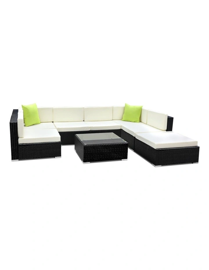 8 Piece Outdoor Furniture Set Wicker Sofa Lounge