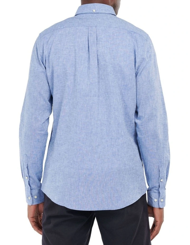 Nelson Tailored Long Sleeve Shirt Blue