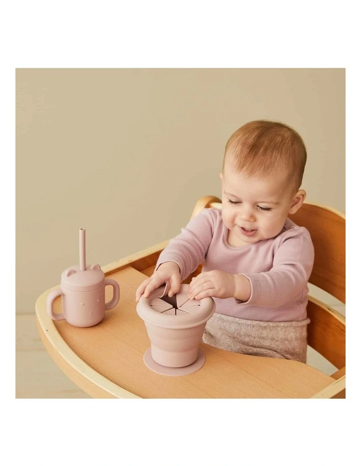 Nordic Henny Silicone Collapsible Snack Cup 11cm in Musk