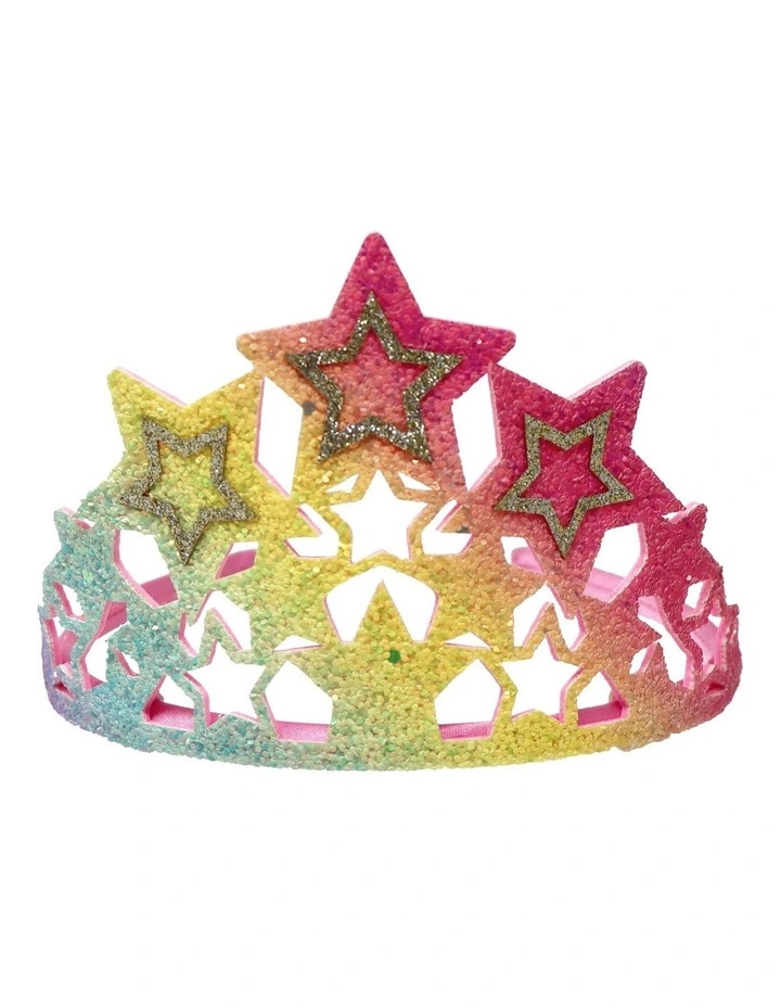 Unicorn Dreamer Rainbow Star Soft Glitter Crown