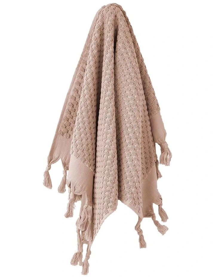 Milos Bath Towel Set in Pink Clay