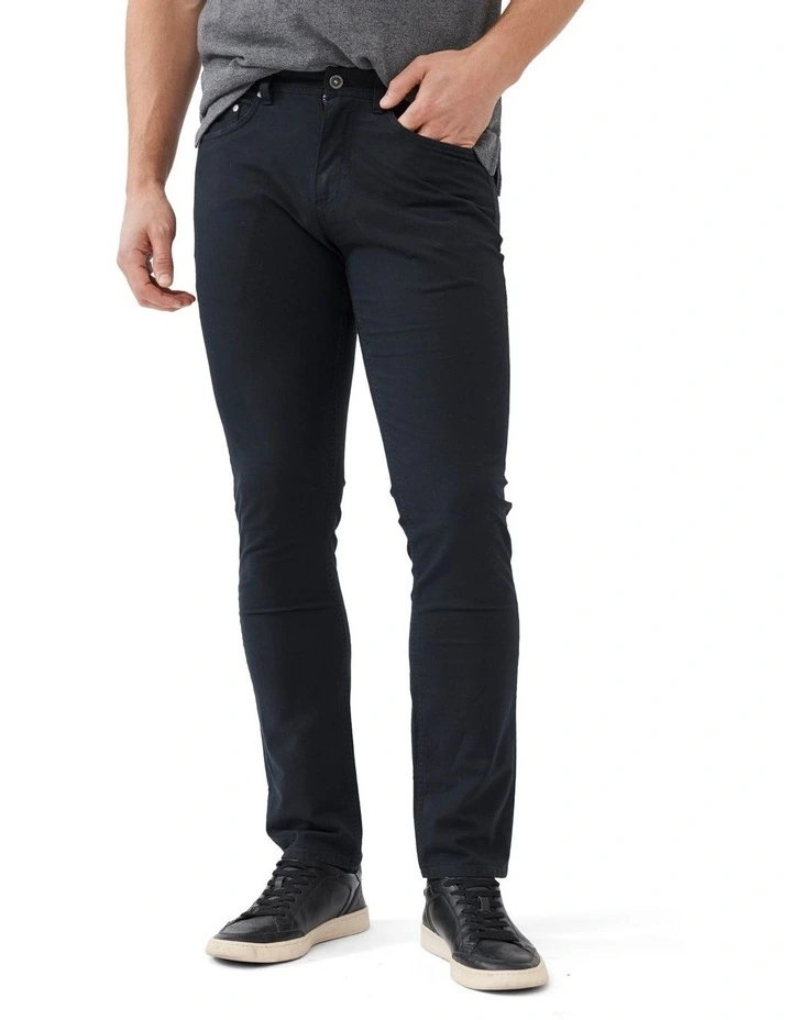 Straight Fit Short Leg Jeans in Onyx