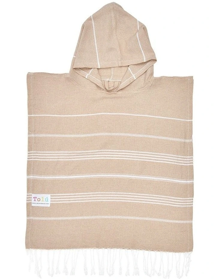 Hooded Beach Towel in Beige