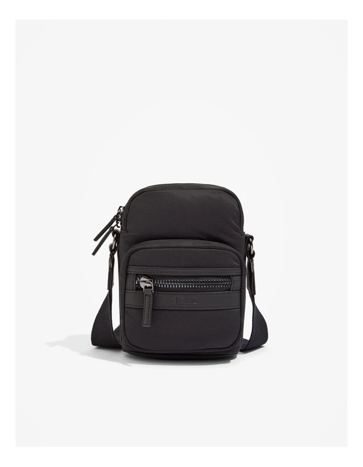 Recycled Polyester Crossbody Bag in Black