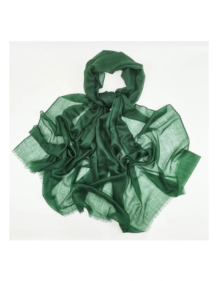 Cashmere Lightweight Shawl in Emerald