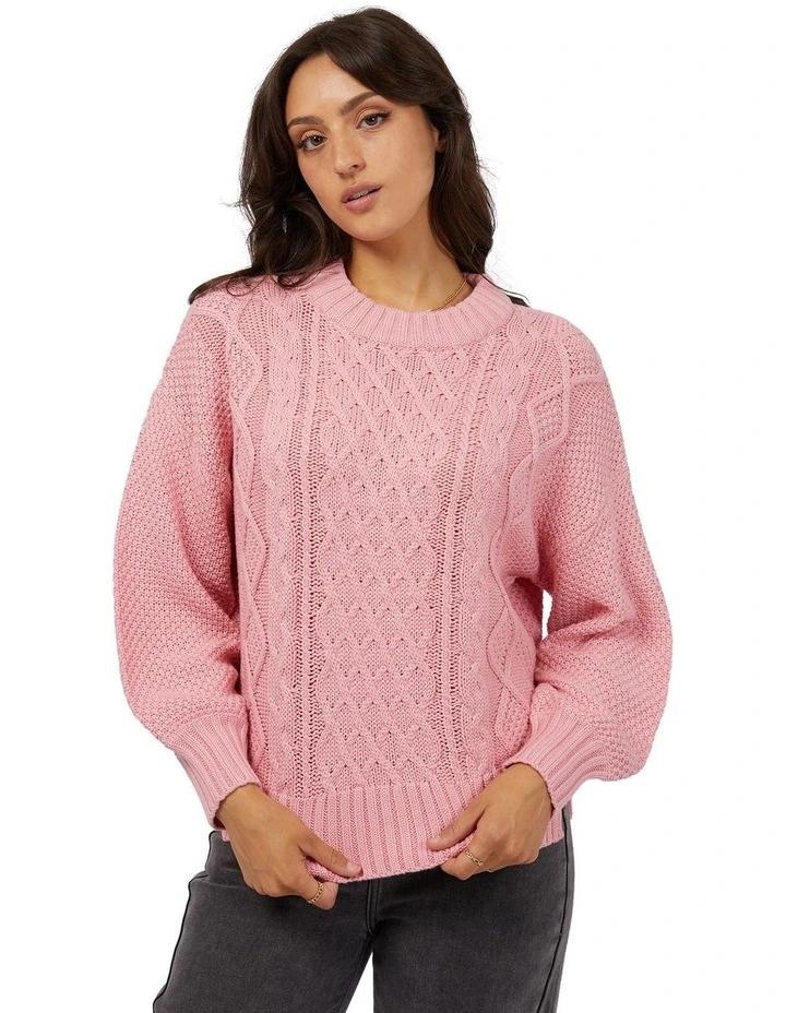 Rue Knit Sweater in Pink