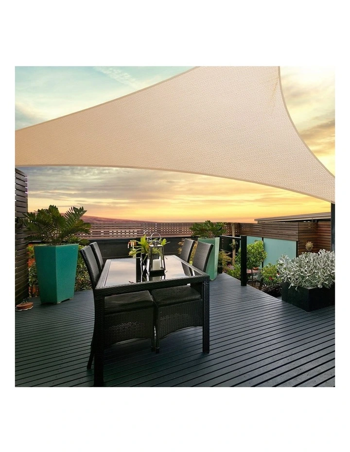 Instahut Heavy Duty Shade Sail 5x5x5m Rectangle in Sand