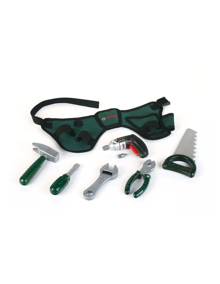 8 Piece Bosch Tool Belt Set Play Toy in Multi