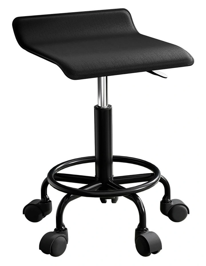 Square Salon Stool in Black