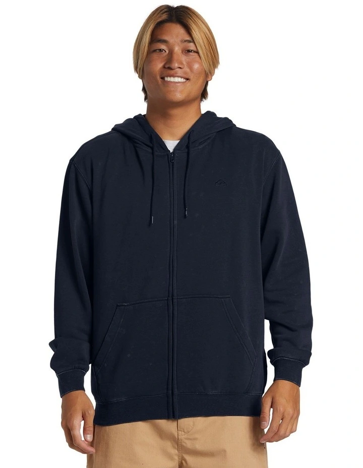 Salt Water Zip-Up Hoodie in Dark Navy