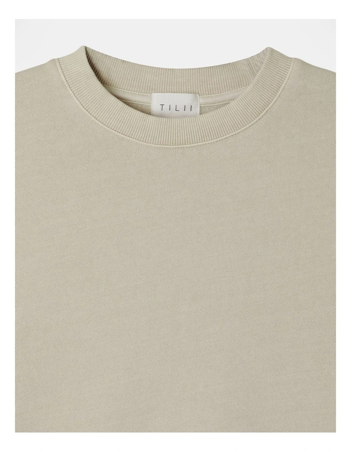 Essentials Crew Neck Sweat Top in Beige