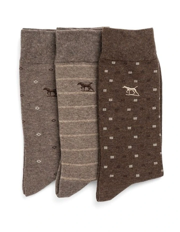 Seafcliff Sock 3 Pack in Earth Multi