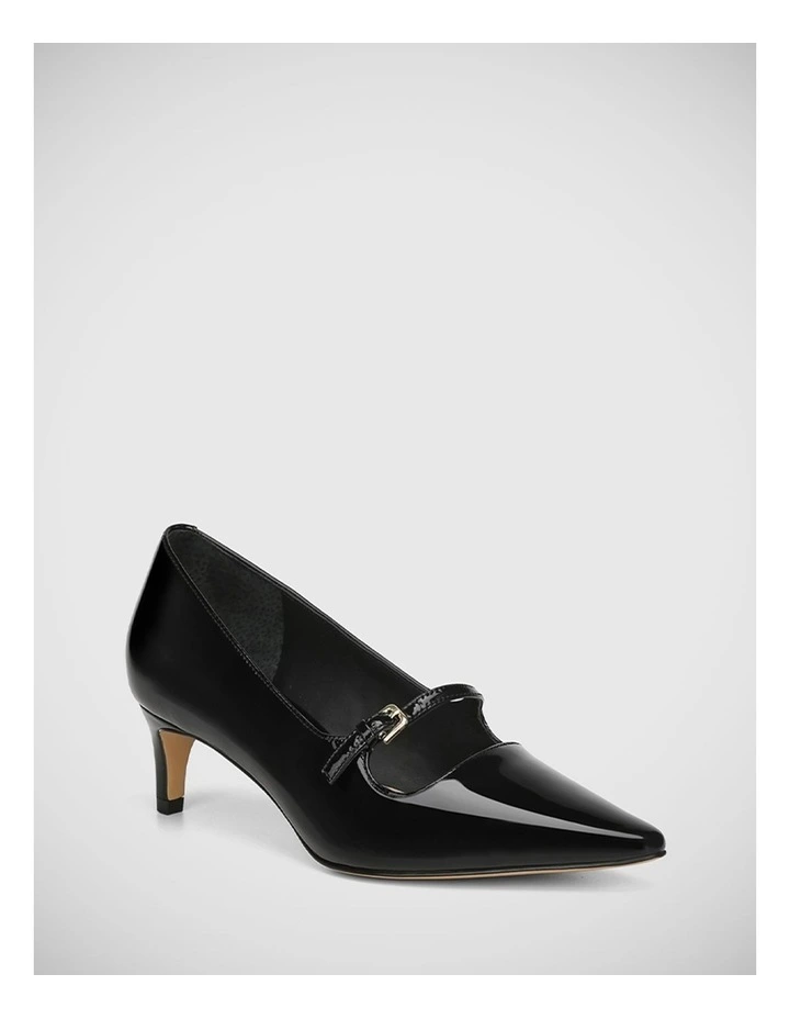 Jennie Patent Leather Pump in Black