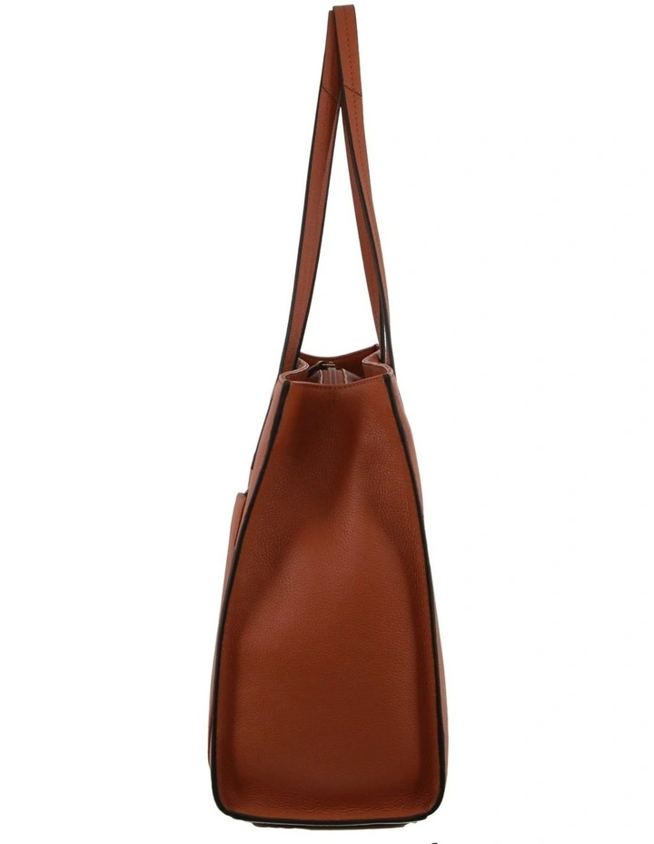 Leather Tote Bag in Cognac