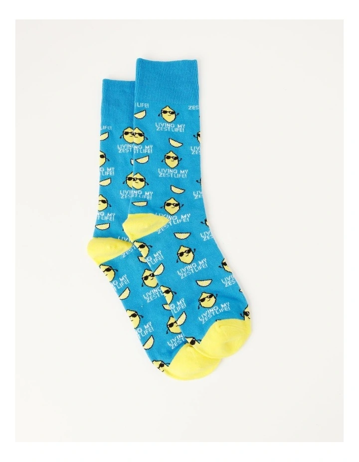Zesty Life Socks in Blue