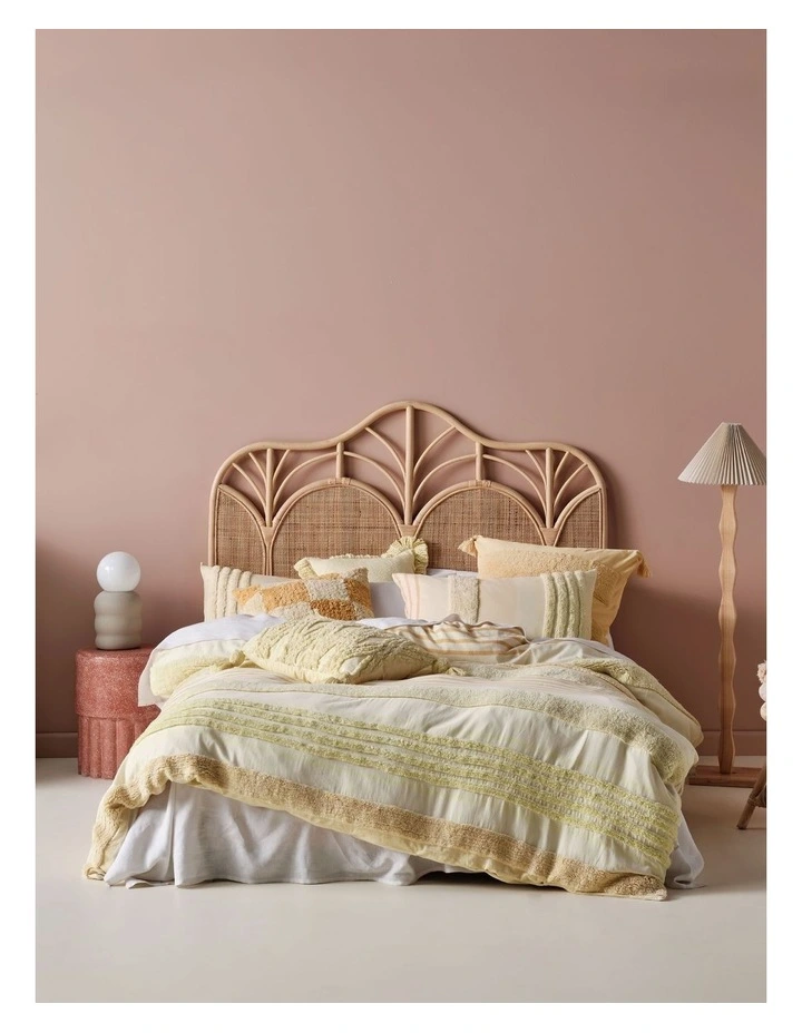 Briony Quilt Cover Set in Lemon