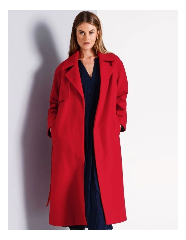 Maxi Coat in Red