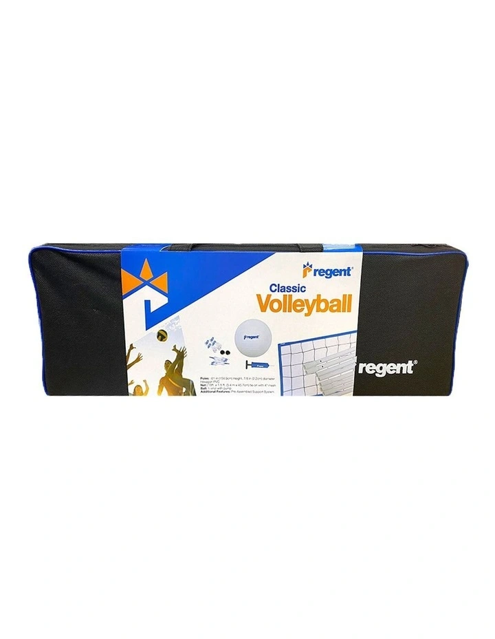 Classic Volleyball Set with Carry Bag in Black