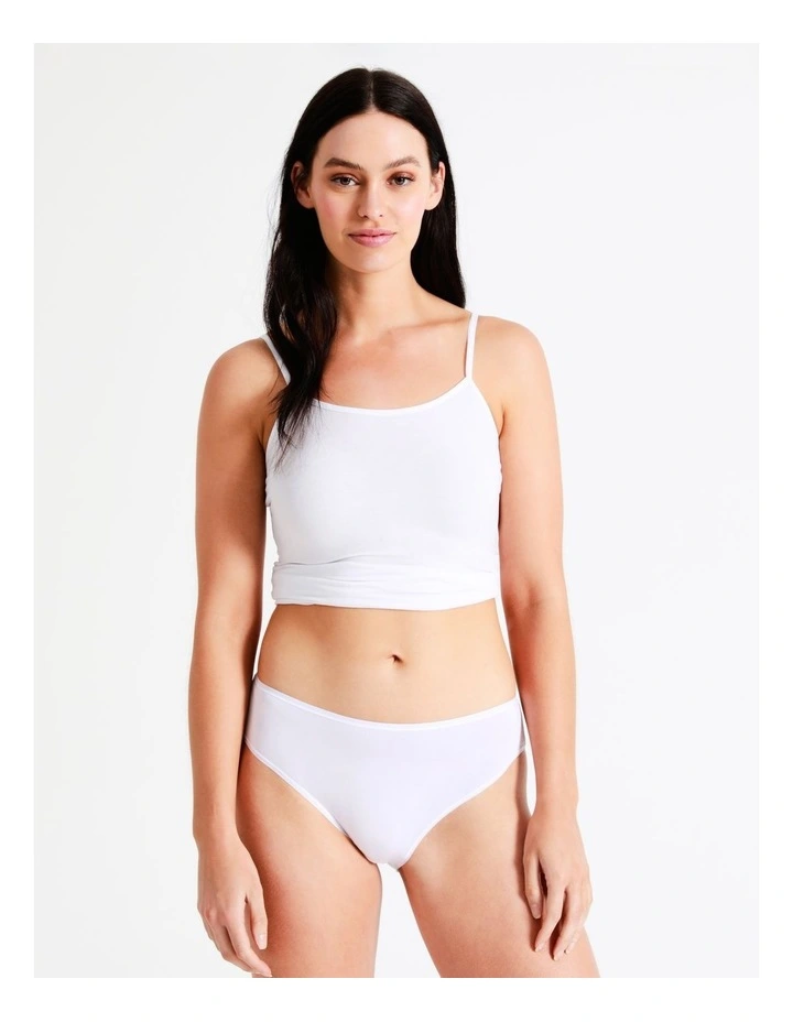 Modal High Cut Brief in White